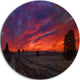 Gorgeous Cloudy Sky During Fall, Landscape Disc Metal Artwork, 36"