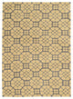 Linon Geo Lynette Hand Tufted Microfiber Polyester 5'x7' Rug in Gray