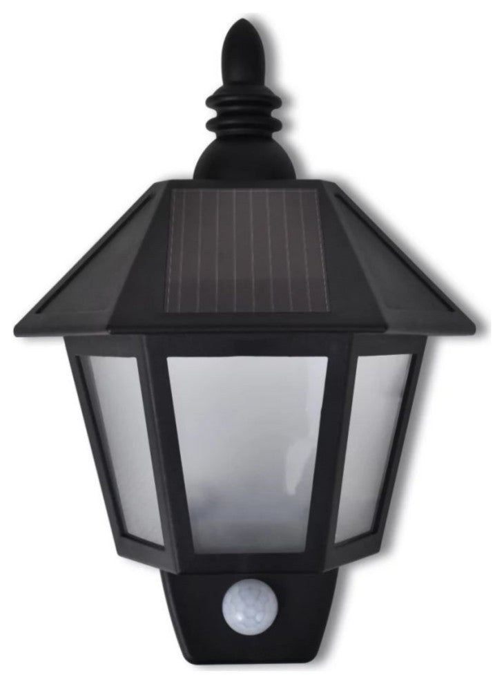 Vidaxl Solar Wall Lamp With Motion Sensor 2 Pcs