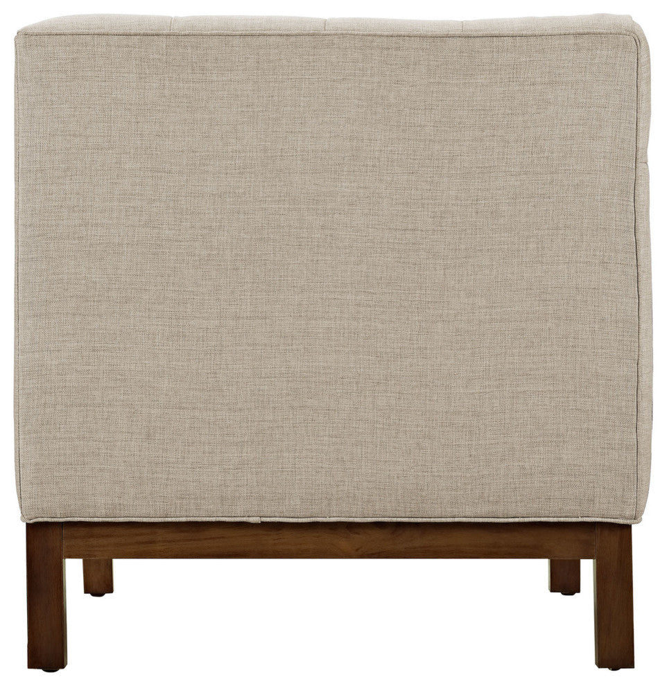 Modern Contemporary Fabric Armchair, Beige, Fabric