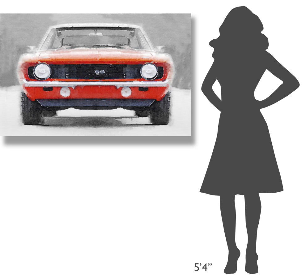 "1968 Chevy Camaro SS Watercolor" Fine Art Print
