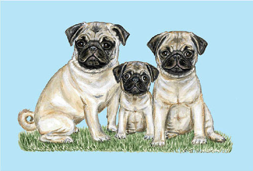 Pugs Door Mat 18x26