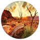 Colorful Fall American Prairie, Landscape Disc Metal Artwork, 11"