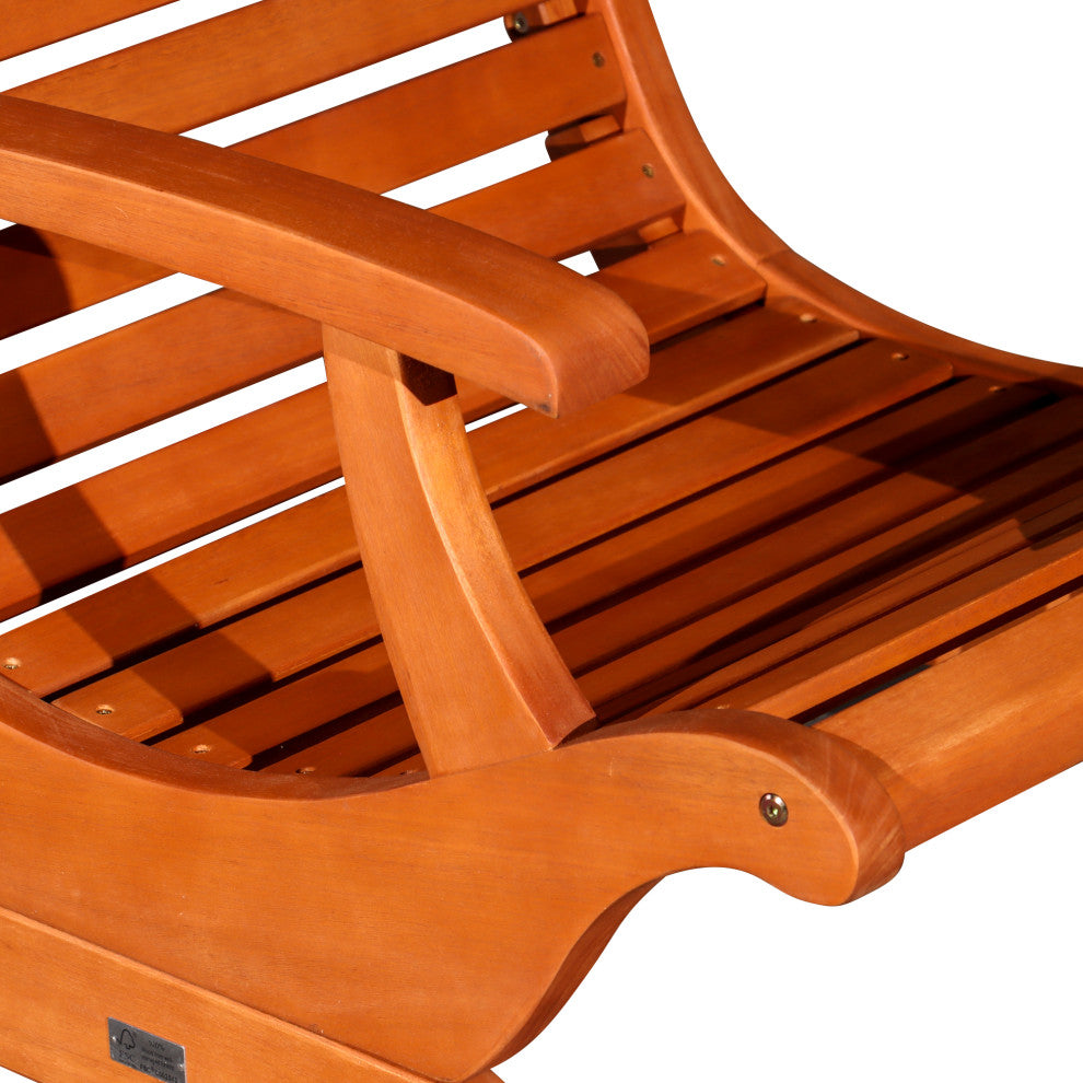 DTY Outdoor Living Aspen Eucalyptus Plantation Chair, Natural Oil