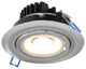 4" Round Wet Rated Recessed LED Gimbal Light, 5CCT, Satin Nickel