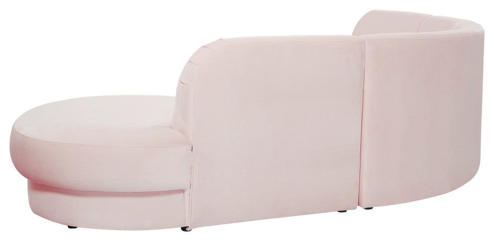 Rosa Velvet Upholstered 3-Piece Sectional, Pink