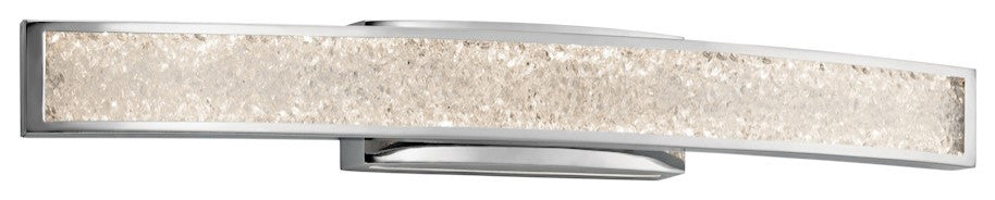 Degreelan Crushed Ice 1-Light Vanity WithDown Light, 36.1", Chrome