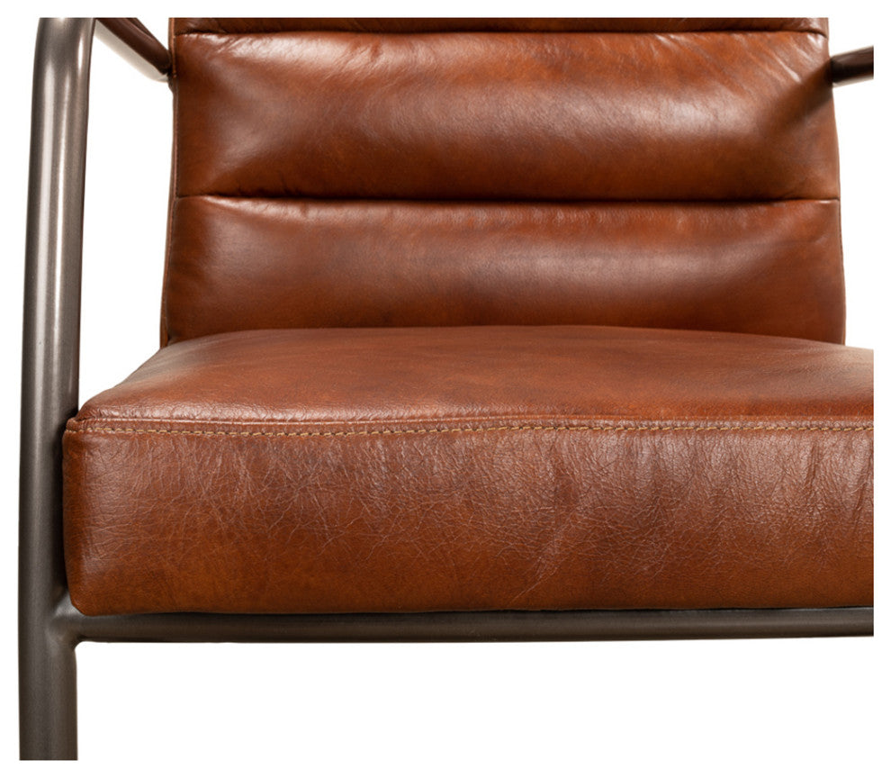 Industrial Leather Armchair