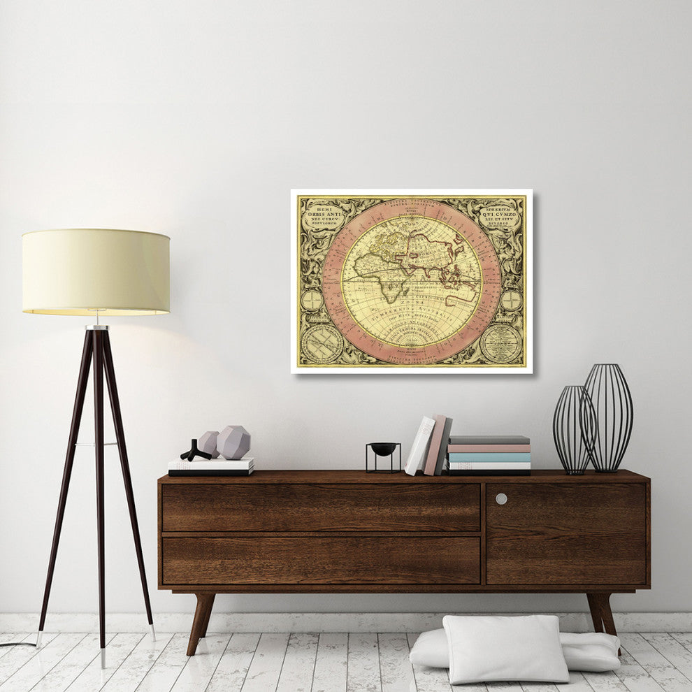 "Maps of the Heavens: Hemisphaerium Orbis Antiqui" Paper Art, 42"x32"