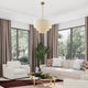 Bellingham 4-Light Antique Gold Leaf Pendant Chandelier