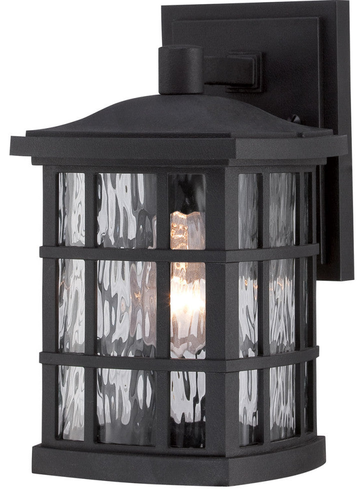 Quoizel SNN8406K One Light Outdoor Wall Lantern, Mystic Black Finish