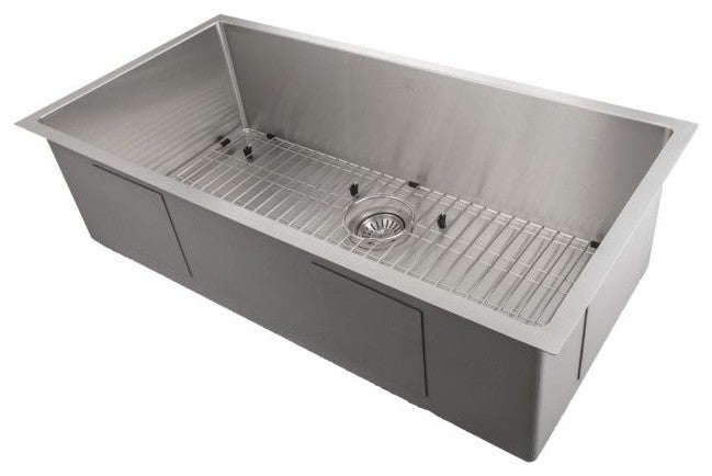 ZLINE Undermount Single Bowl Sink in Stainless Steel with Bottom Grid