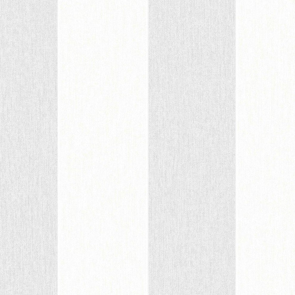 Calico Stripe Grey Wallpaper, 20x396