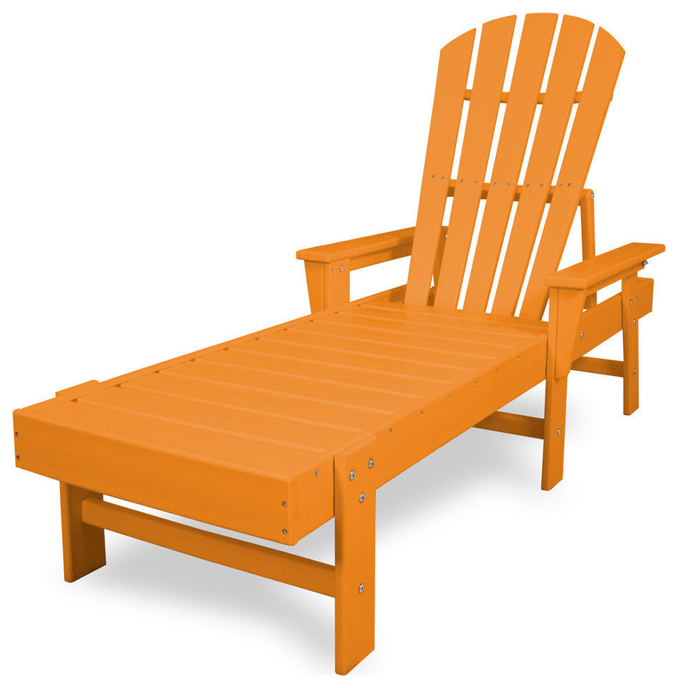Polywood South Beach Chaise, Tangerine