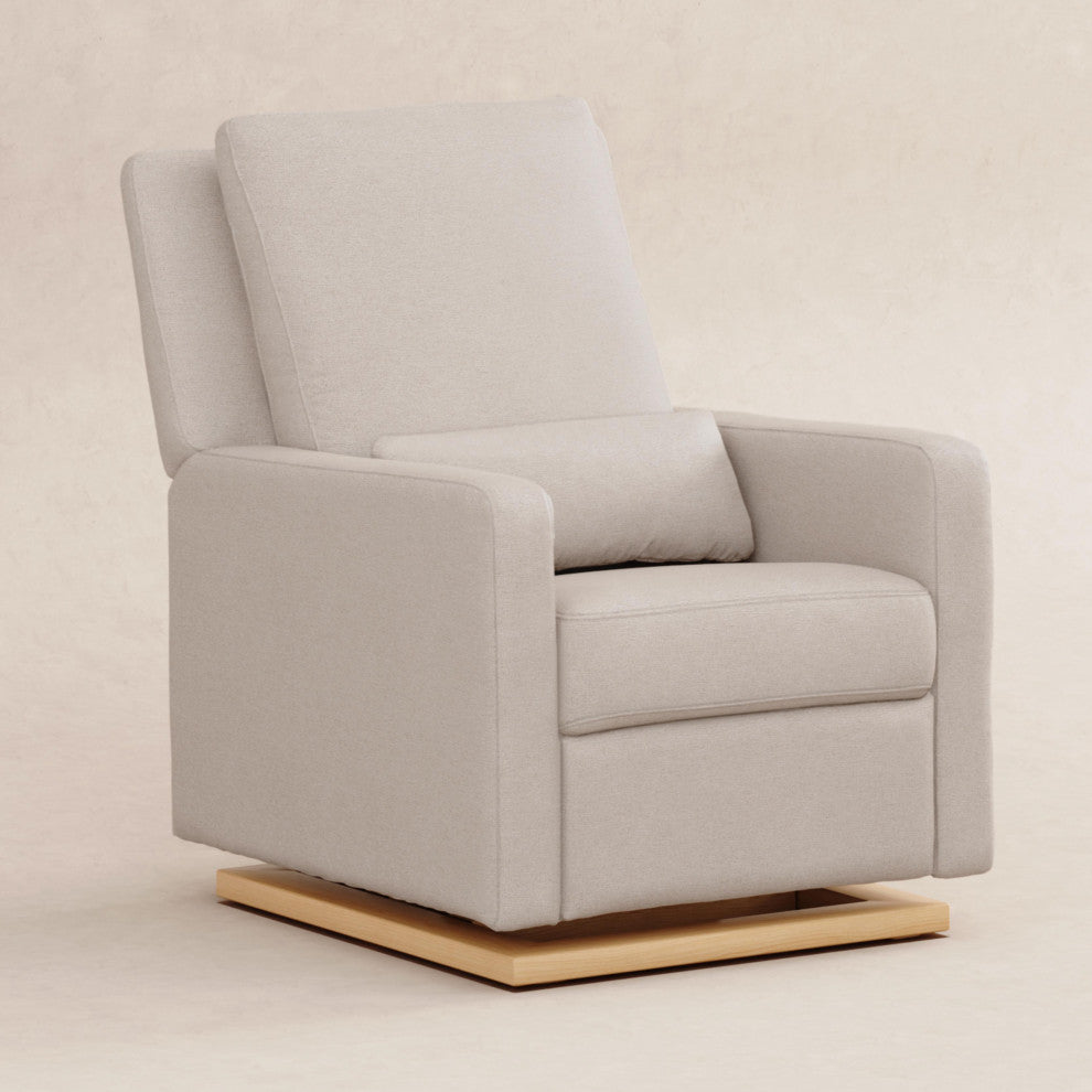 Sigi Electronic Recliner and Glider, Boucle With USB port, Performance Beach Eco-Weave