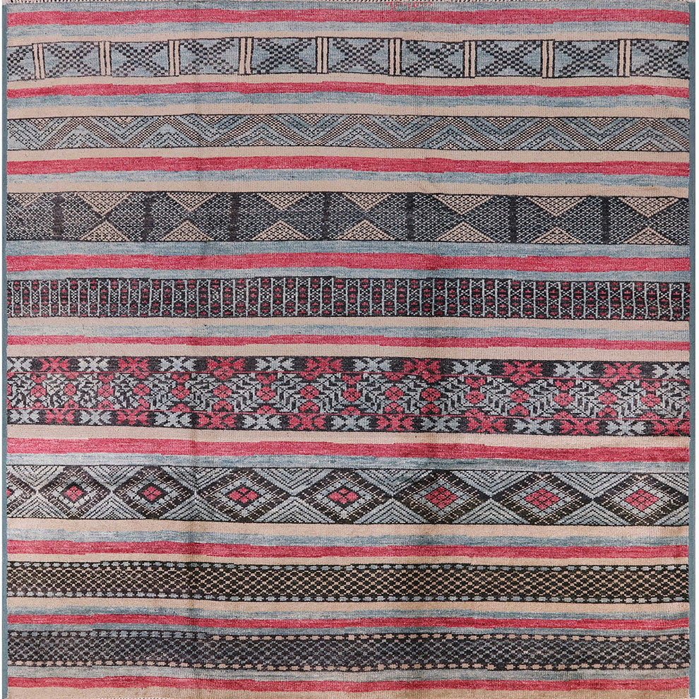 Ahgly Company Indoor Square Mid-Century Modern Area Rugs, 4' Square
