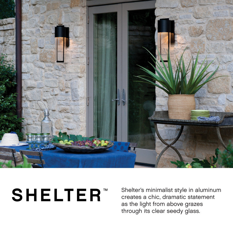 Hinkley Shelter Large Wall Mount Lantern, Hematite