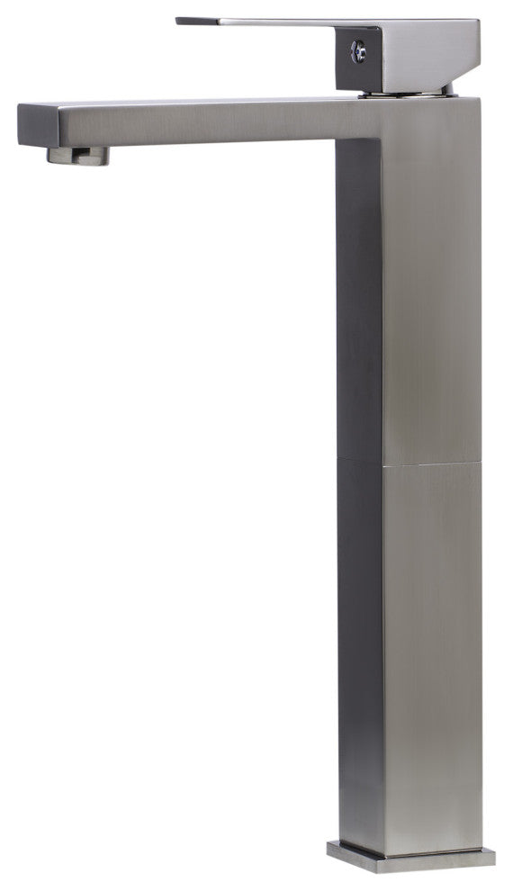 ALFI brand AB1129-BN Single Lever Tall Square Bath Faucet In Brushed Nickel