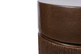 Ellipse Accent Table , Pyrite Brown