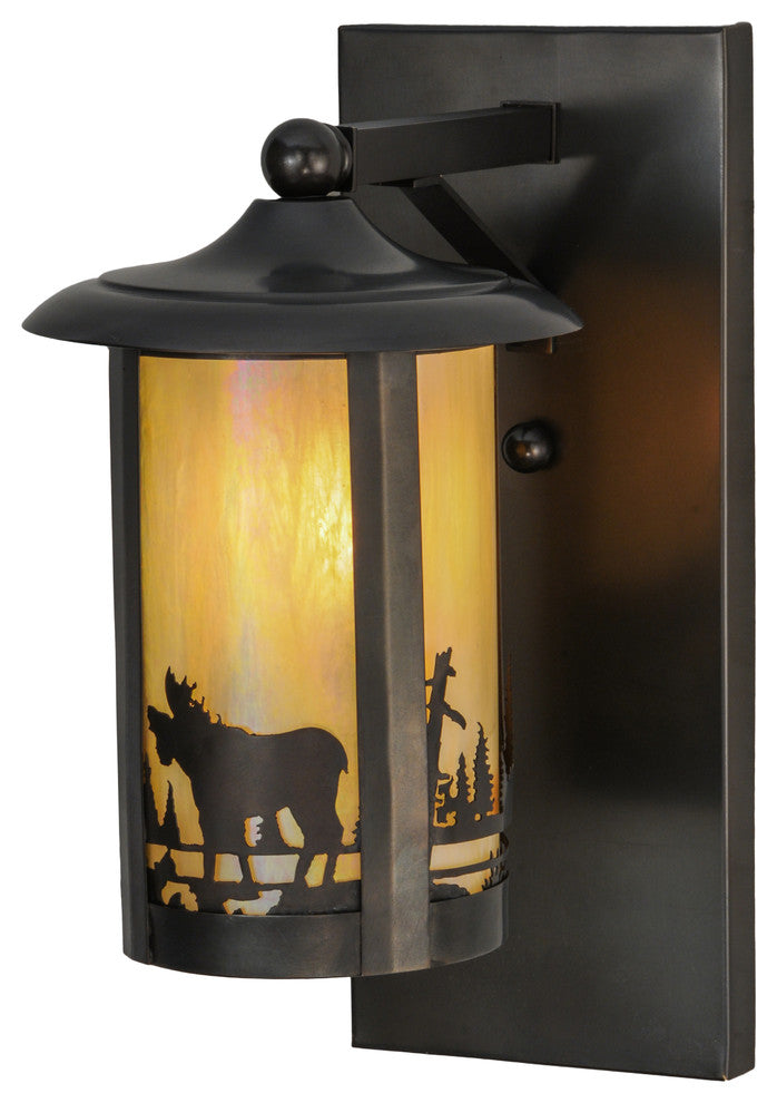 8"W Fulton Moose Creek Solid Mount Wall Sconce