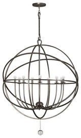 Crystorama 9229OS Nine Light Chandelier Solaris Olde Silver