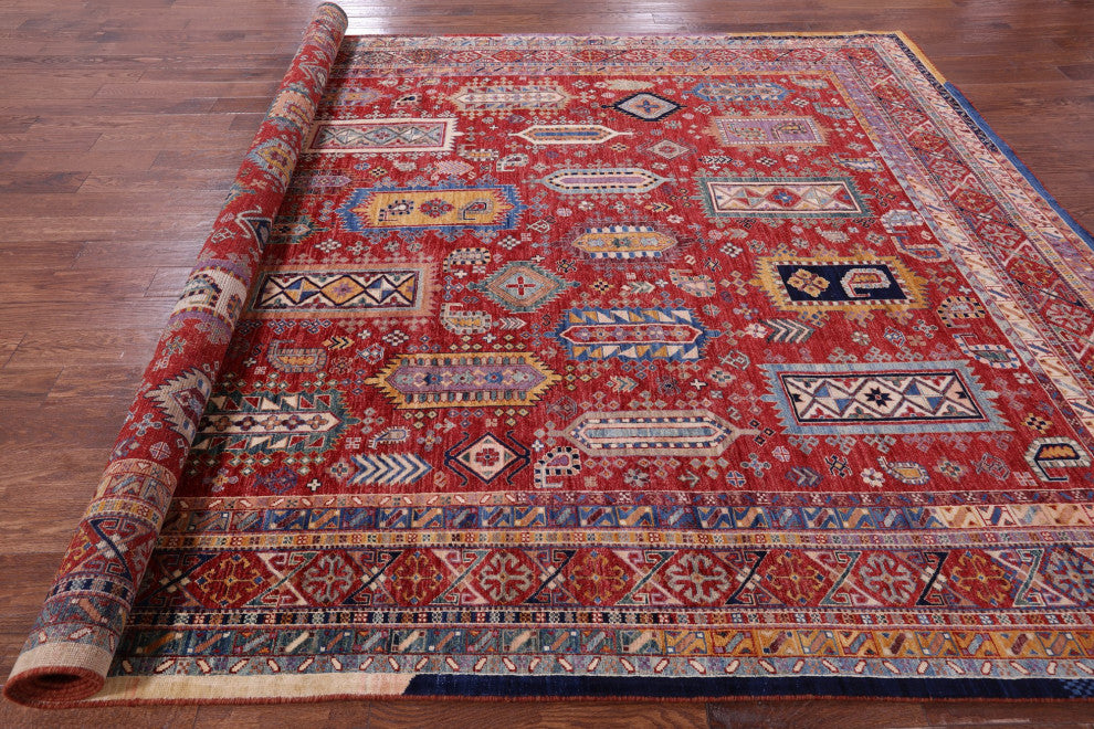 Fine Serapi Tribal Handmade Wool Rug 9' 1" X 13' 2" - Q12408