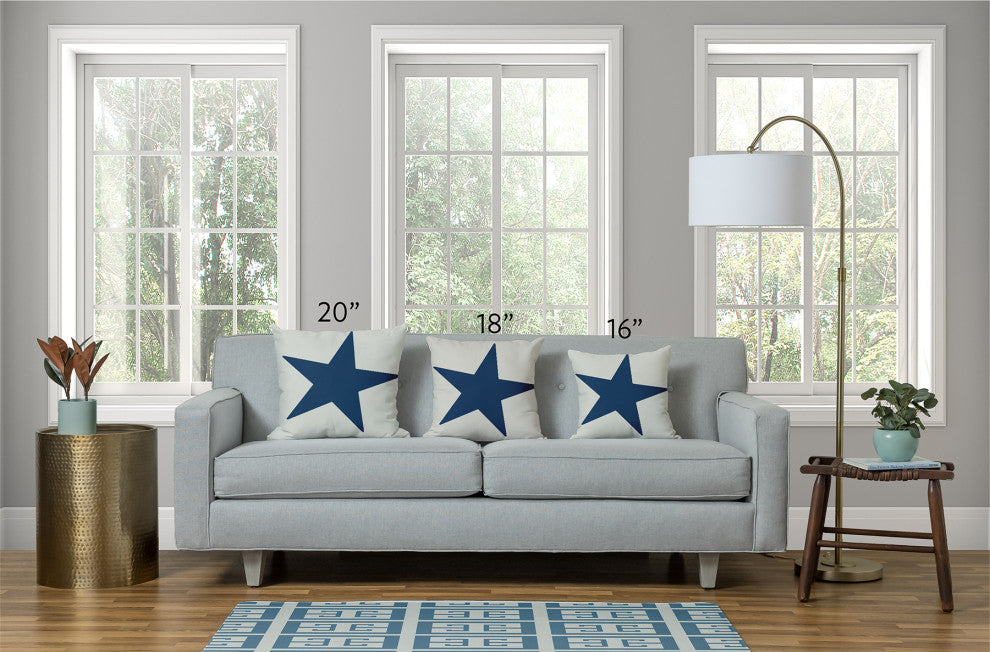 18x18" Puzzle Fish Nautical Decorative Indoor Pillow, Taupe