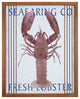 Framed Watercolor Lobster Wall Art