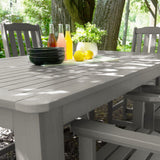 Lehigh 7-Piece Rectangle Counter-Height Dining Set, Harbor Gray