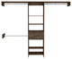 DEPOT E-SHOP Brisk 250 Closet System, 5 Shelves, 1 Drawer, Dark Walnut