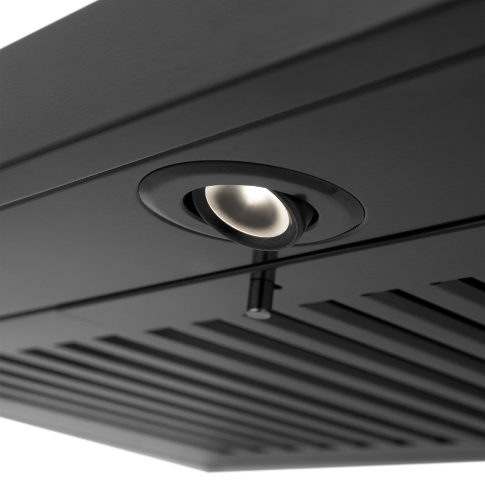 ZLINE 24" Hood, Black Stainless Steel With Set of 2 Charcoal Filters