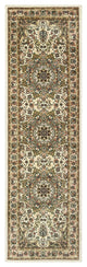 8' Ivory Beige Machine Woven Oriental Indoor Runner Rug