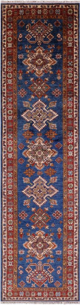 Runner Super Kazak Hand Knotted Wool Rug 2' 6" X 9' 9" - Q12968