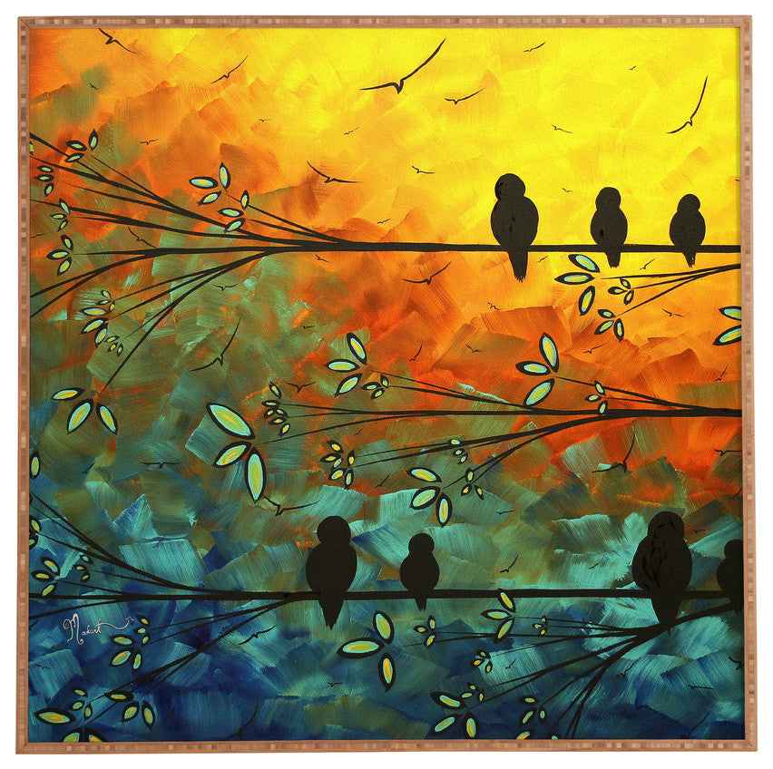 Deny Designs Madart Inc Birds Of A Feather Framed Wall Art