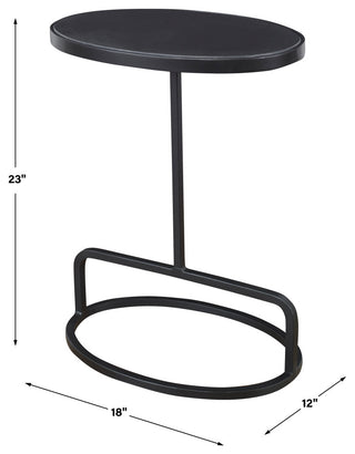 Uttermost Jessenia Black Marble Accent table