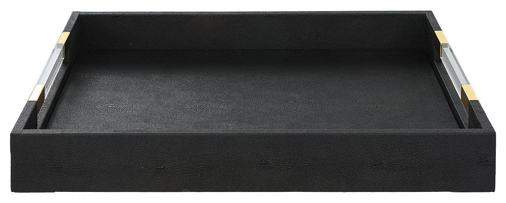 Uttermost Wessex Black Shagreen Tray