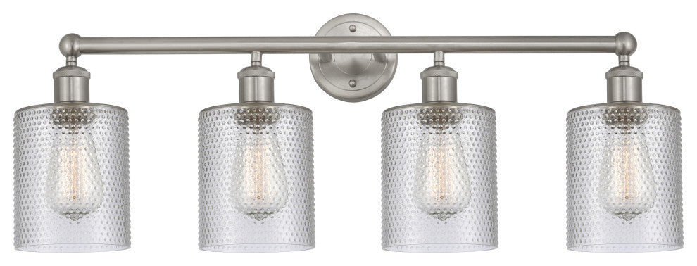 Innovations 616-4W-SN-G112 4 Light Bath Vanity Light, Brushed Satin Nickel