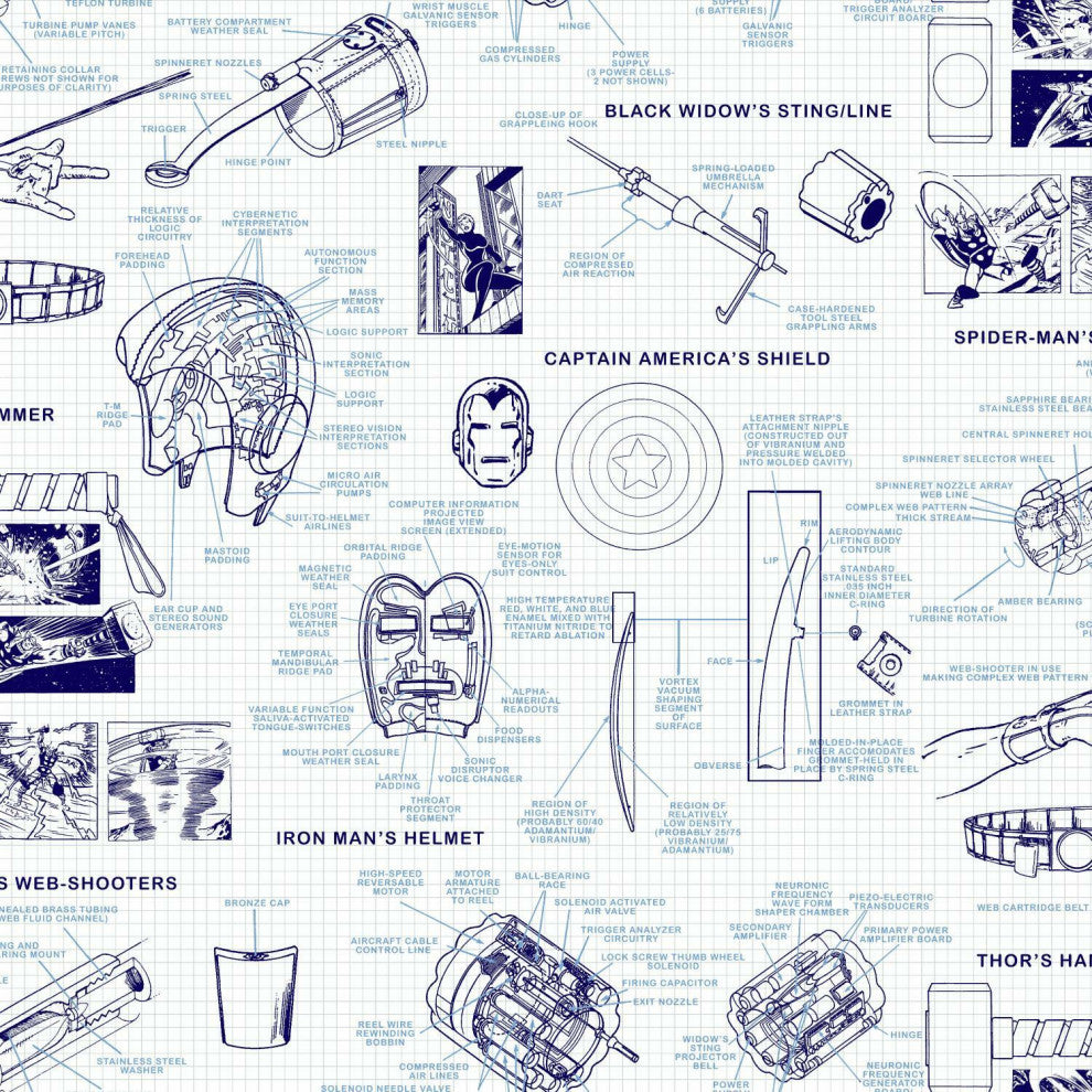 Marvels Heroes Schematics Wallpaper