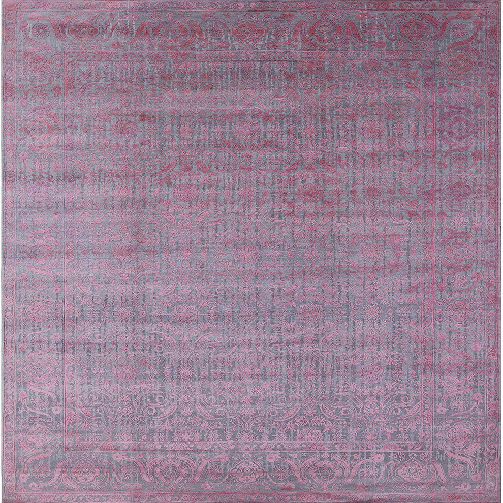 Ahgly Company Indoor Square Mid-Century Modern Area Rugs, 3' Square