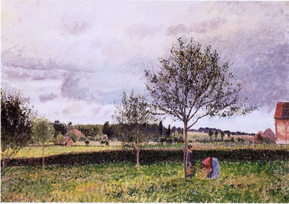 Camille Pissarro Eragny Landscape Le Pre, Gallery Wrapped Canvas, 18"x27"