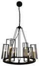 Muyal 6-Light Black Circular Chandelier