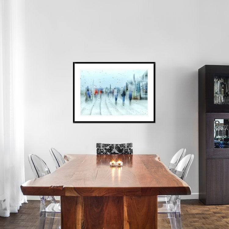 "It`S Raining" Framed Digital Print by Anette Ohlendorf, 44x32"