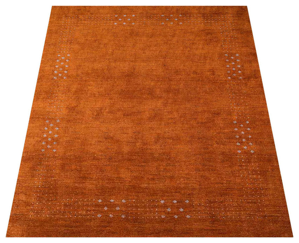 HAND KNOTTED LOOM SILK ECO-FRIENDLY AREA RUGS-Rectangle,Brown,Contemporary, [Rectangle] 9'x12'