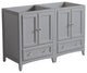 Oxford Traditional Double Sink Bathroom Cabinet, Gray, 48"