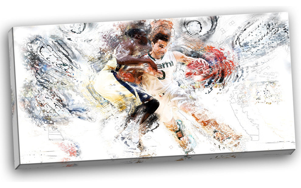 "Basketball Pick and Roll" Canvas Painting