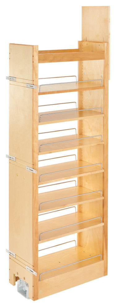 Wood Tall Cabinet Pull Out Pantry Organizer With Soft Close, 11"