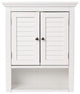 24.1"H Wooden Bathroom Wall Storage Cabinet With Double Doors, White