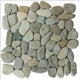 Taipei Green 12x12 Interlocking Natural Pebble Tile, 10 Sheets