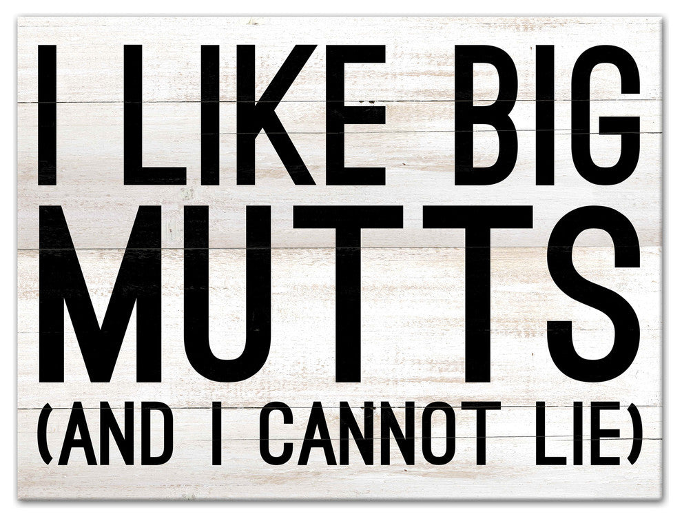 I Like Big Mutts 12x16 Canvas Wall Art