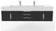 CastelloUSA Nile 72" Wall Mounted Bathroom Vanity Set, Black, White Top, Chrome Handles
